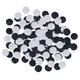 9.5mm Silicone Cord Stopper - Black & White - (Pack of 100)